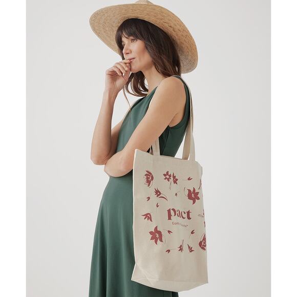 NEW pact floral canvas tote - Picture 1 of 4